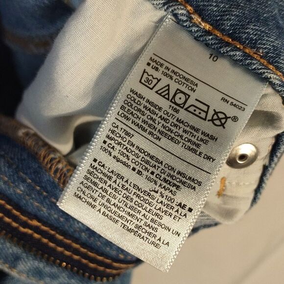 Blue Denim A-Line Mini Skirt - Picture 5 of 6